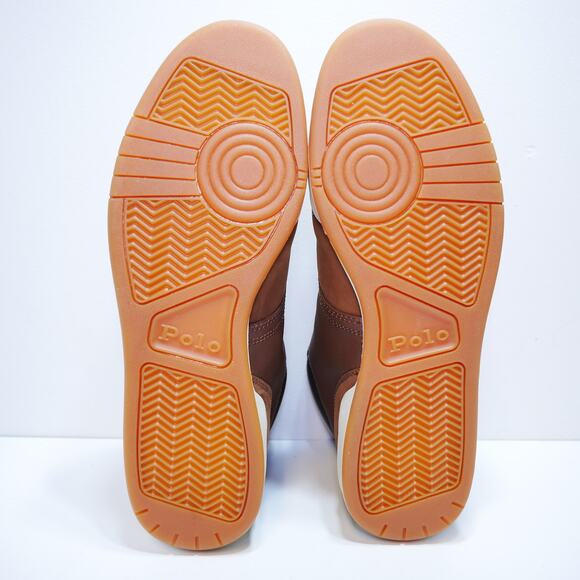 NEW POLO RALPH LAUREN SHRUNKEN NUBUCK CANVAS BOOT SHOES BROWN MENS SIZE - 11 - Picture 5 of 7